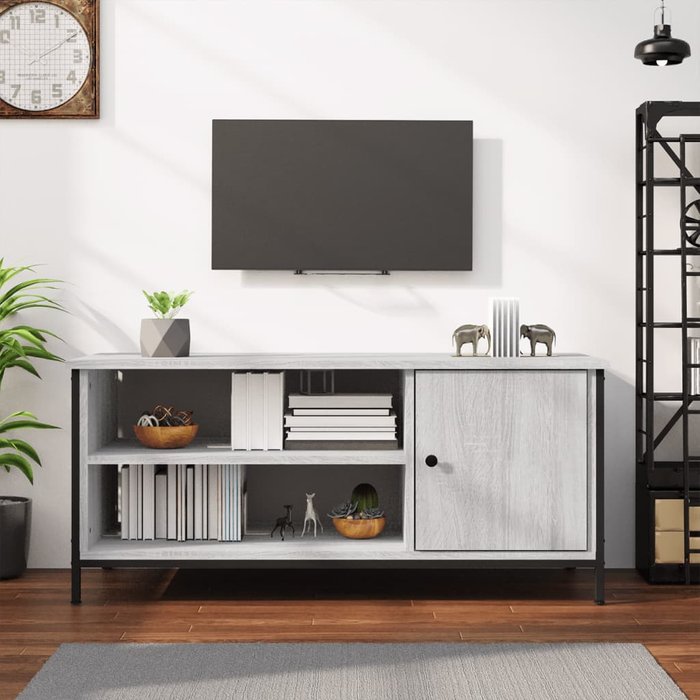 Maison exclusive - mueble de tv madera contrachapada gris sonoma 100x40x45 cm