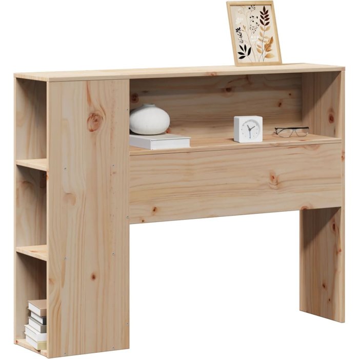 Cabecero de cama - mueble cabecero con almacenaje madera maciza de pino 75 cm