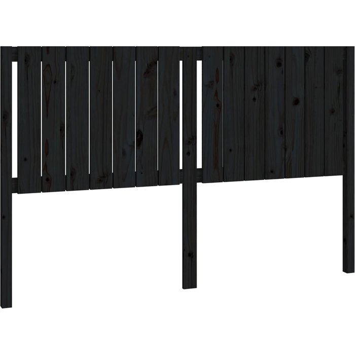 Cabecero de cama - mueble cabecero madera maciza de pino negro 165,5x4x100 cm