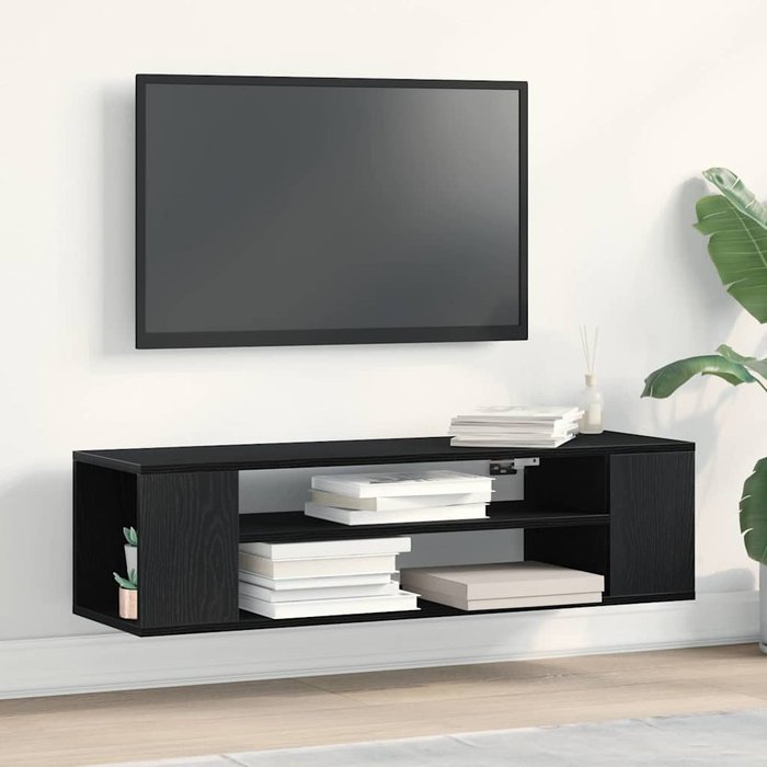 Maison exclusive - gabinete de tv roble negro 100 x 30 x 26,5 cm