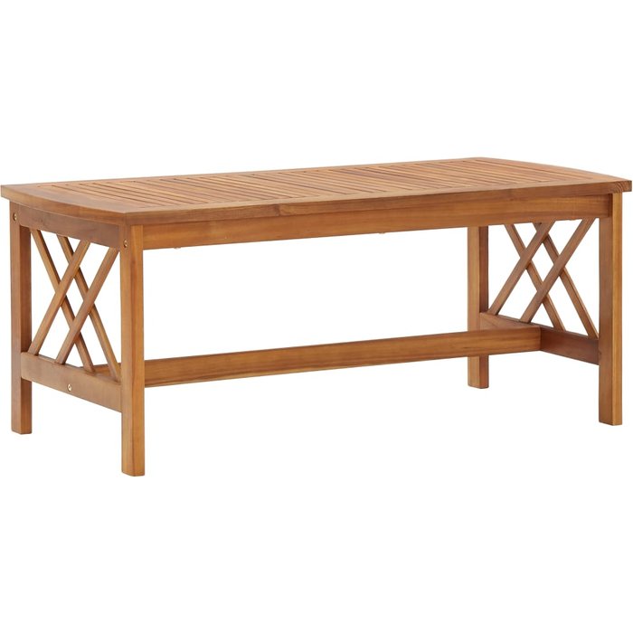 Mesa de centro de madera maciza de acacia 102x50x43 cm