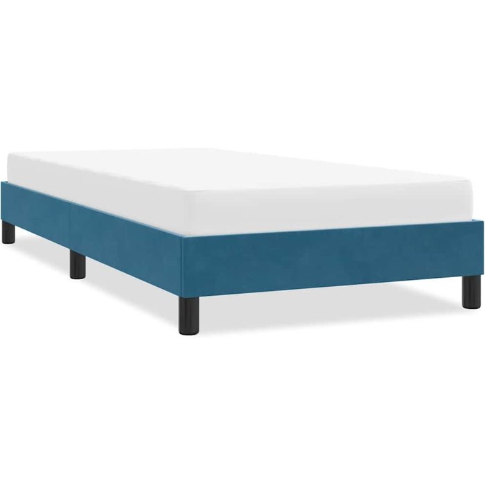 Estructura de cama sin colchón terciopelo azul oscuro 100x220cm vidaxl