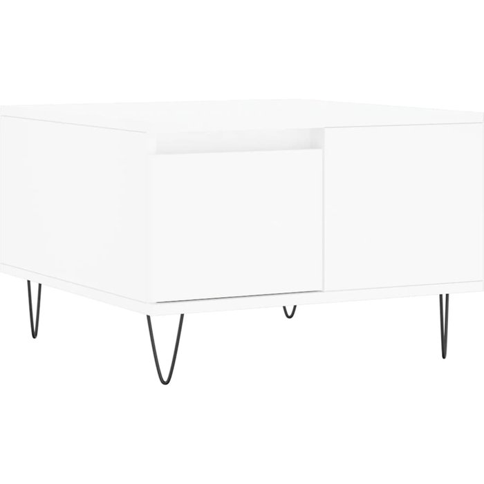 Mesa de centro madera contrachapada blanco 55x55x36,5 cm - comfortxl