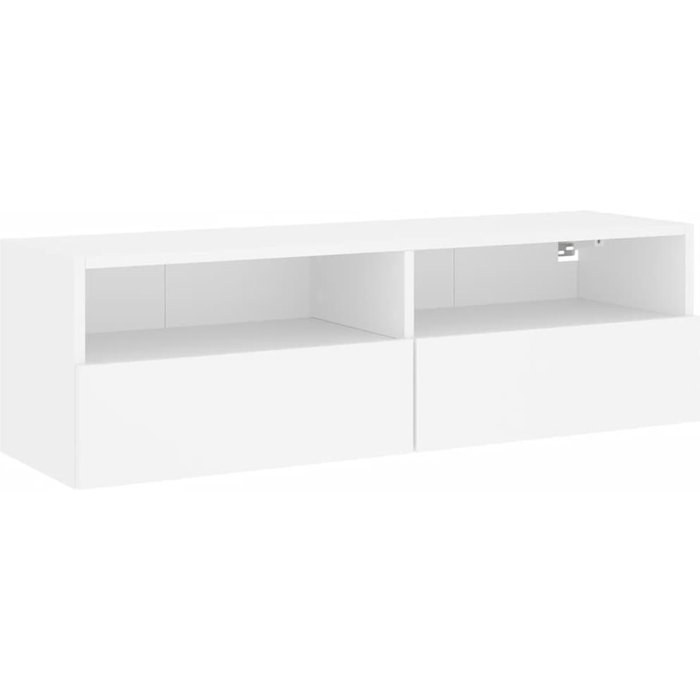 Mueble de pared para tv madera ingeniería blanco 100x30x30 cm - comfortxl