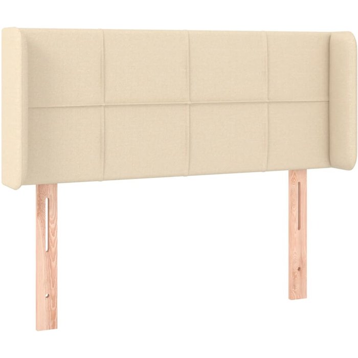 Cabecero cama - mueble cabecero de tela color crema 83x16x78/88 cm