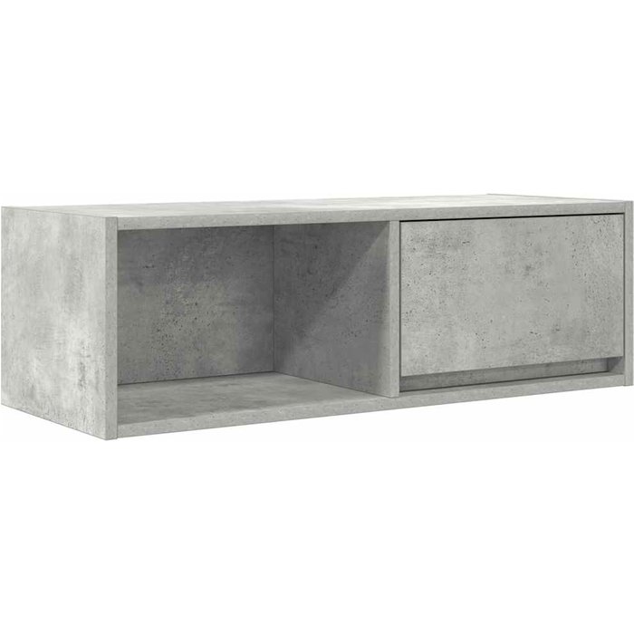 Mueble de tv de madera compuesta de color gris hormigón 80x31x25,5cm - comfortxl