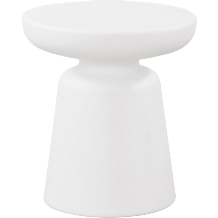 Mesa auxiliar/consola redonda 44 x 40 cm de diámetro blanca 03_0010830