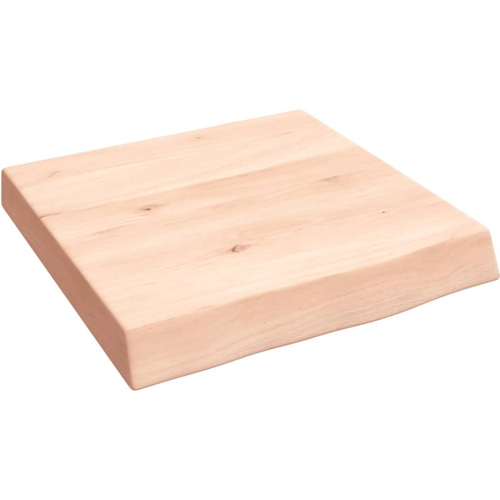 Estante de pared 40x40x(2-6)cm madera maciza de roble sin tratar