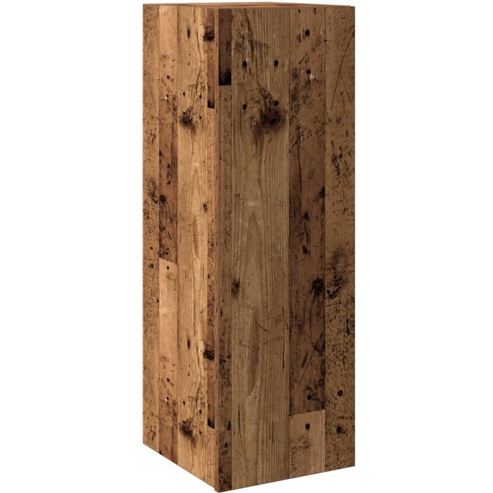 Mueble de tv en madera laminada envejecida 30,5x30x90 cm - comfortxl