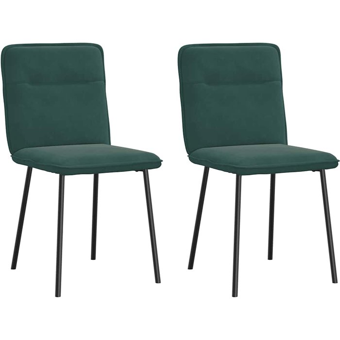 Maison exclusive - sillas de comedor 2 unidades terciopelo verde oscuro