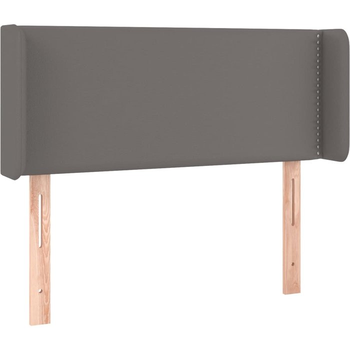 Cabecero cama - mueble cabecero de cuero sintético gris 83x16x78/88 cm