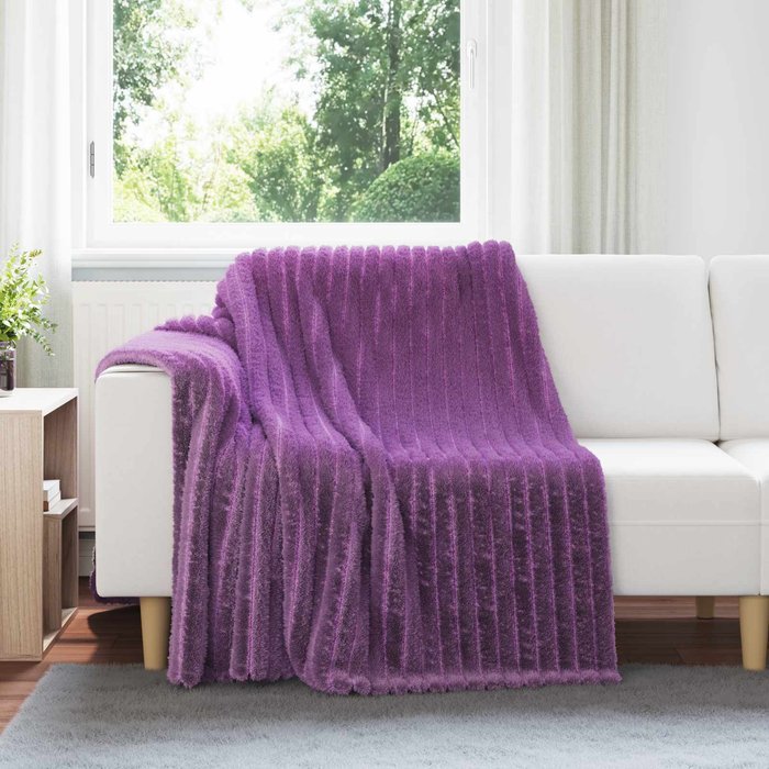 Mantitas de sofá 6 pcs morado 200 x 150 cm lana vidaxl