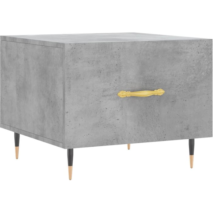Mesa de centro madera de ingeniería gris hormigón 50x50x40 cm - comfortxl