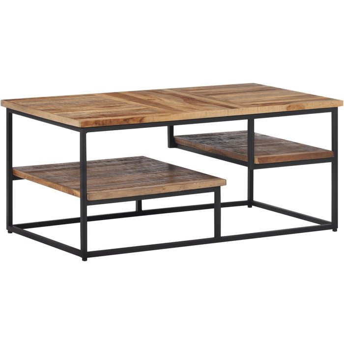 Vidaxl mesa de centro teca reciclada maciza 90x50x39 cm