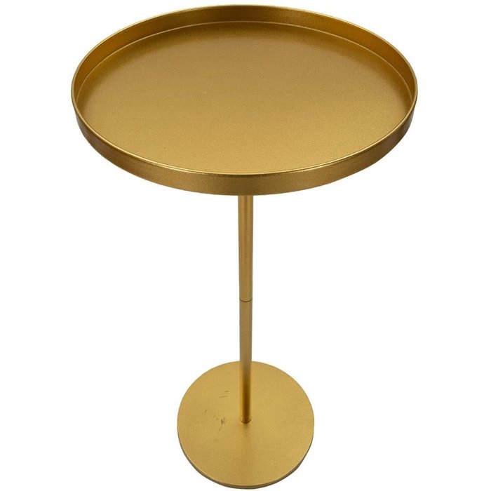 Mesa alta redonda de metal dorado 51x100cm doha