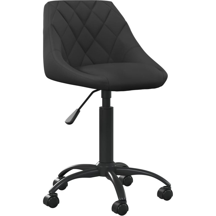 Silla de oficina de terciopelo negro