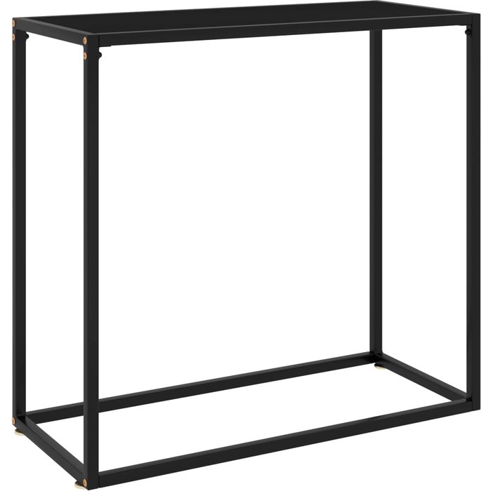 Maison exclusive - mesa consola vidrio templado negro 80x35x75 cm