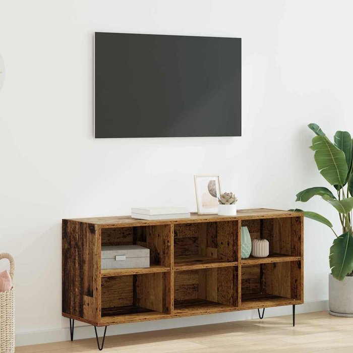 Mueble de tv de madera antigua 103,5 x 30 x 50 cm madera de ingeniería