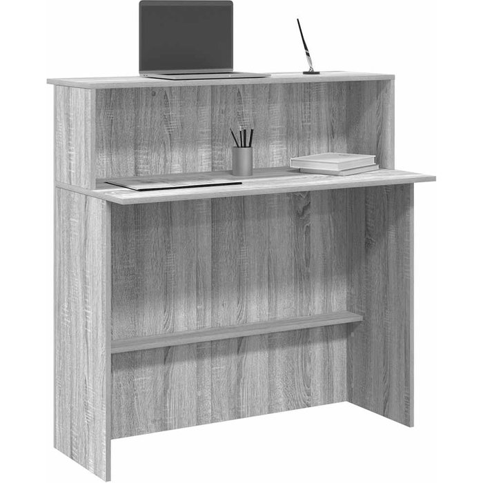 Maison exclusive - mostrador de recepción sonoma gris 100x50x103,5 cm