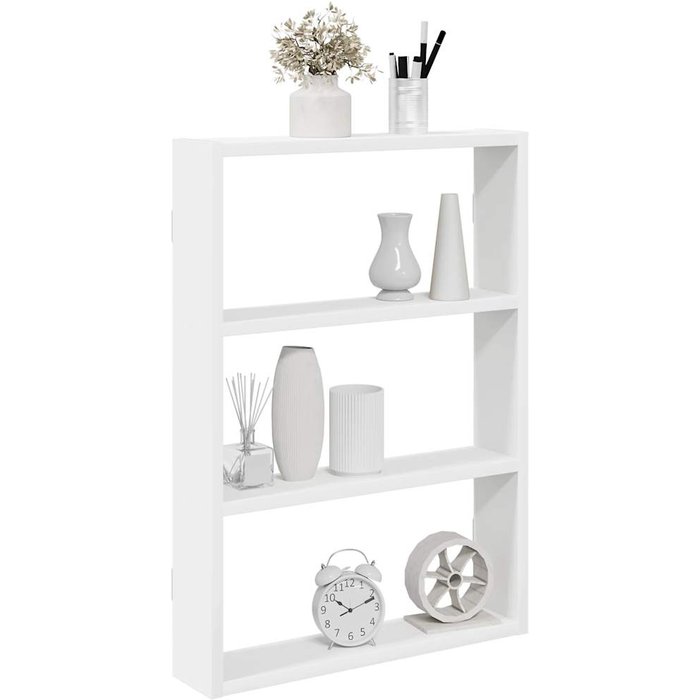 Maison exclusive - estantería de pared madera de ingeniería blanca 43x9x60 cm