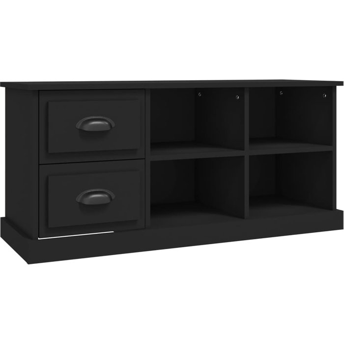 Mueble de tv madera contrachapada negro 102x35,5x47,5 cm v0677 unico / negro