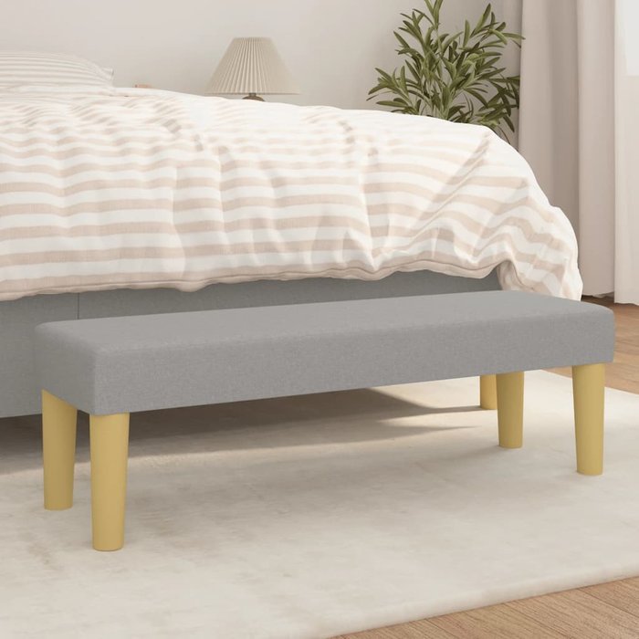 Banco gris claro 100x30x30 cm tela