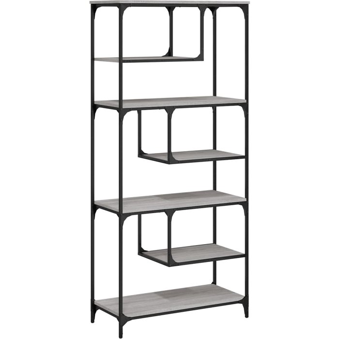 Estantería madera de ingeniería gris sonoma 81x36x176 cm – comfortxl