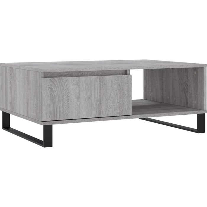 Mesa de centro de madera compuesta sonoma gris 90x60x35 cm - comfortxl