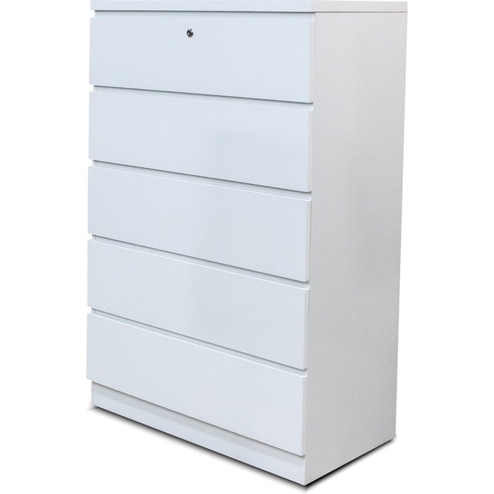 Sinfonier vitoria 5 cajones con bloqueo, blanco 76x120 cm