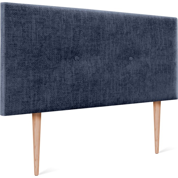 Dhome cabecero de lana natural con botones 95x105cm con patas camas 90 - azul