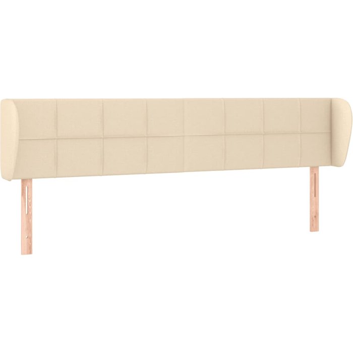Cabecero cama - mueble cabecero de tela color crema 203x23x78/88 cm