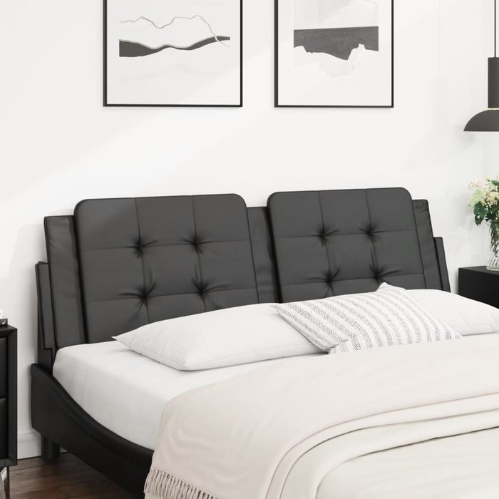 Maison exclusive - cabecero de cama acolchado zadar cuero sintético negro 152 cm