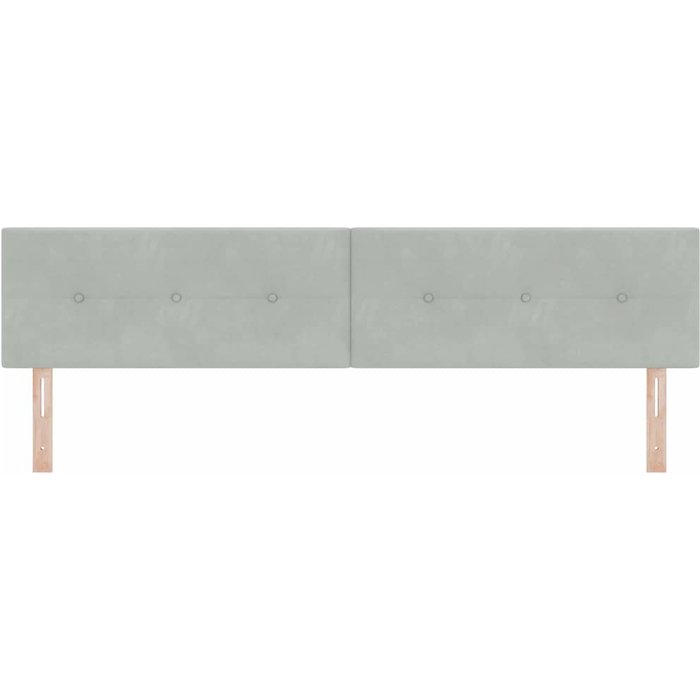Cabecero cama - mueble cabecero gris claro 200 cm terciopelo