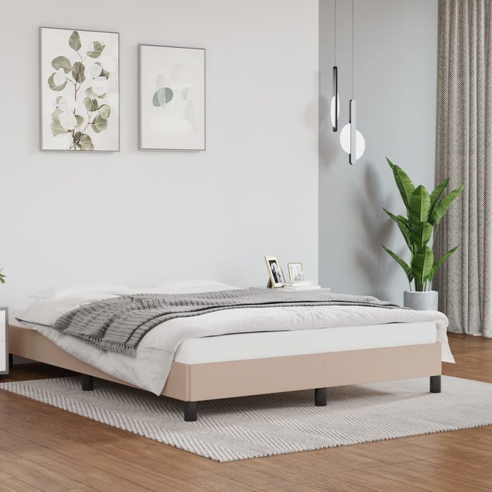 Estructura de cama cappuccino 140x200 cm polipiel