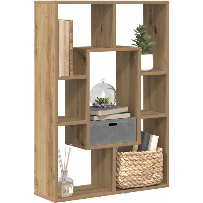 Maison exclusive - estantería de madera de ingeniería roble artisian 63x20x90 cm