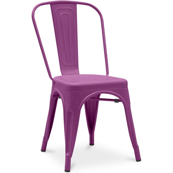 Silla de comedor bistrot metalix industrial en acero mate - new edition