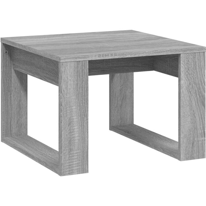 Mesa auxiliar madera contrachapada gris sonoma 50x50x35 cm - comfortxl