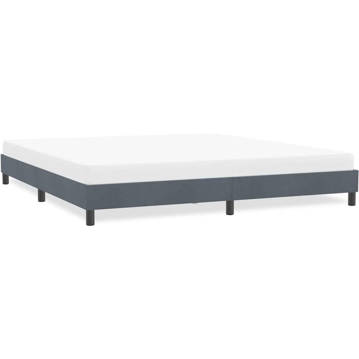 Estructura de cama sin colchón terciopelo gris oscuro 180x220cm vidaxl