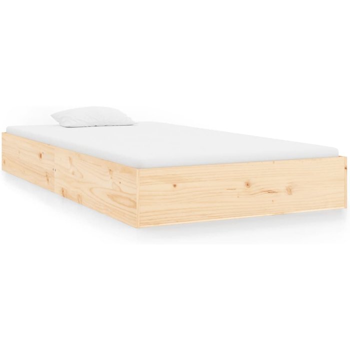 Estructura de cama sin colchón madera maciza 90x200 cm — comfortxl
