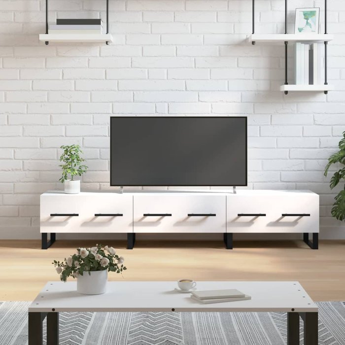 Vidaxl mueble de tv madera de ingeniería blanco 150x36x30 cm