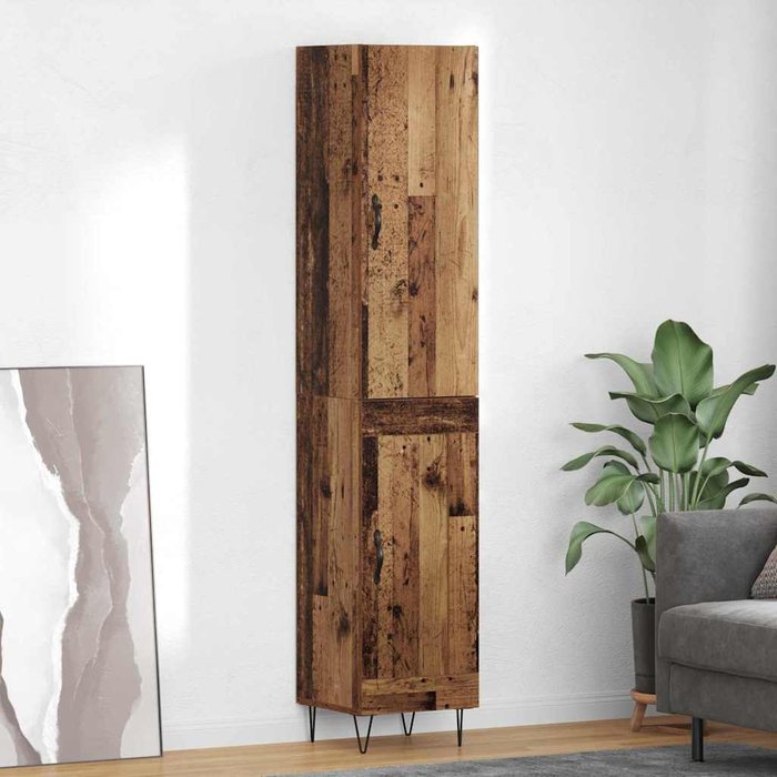 Maison exclusive - alacena madera vieja 34,5 x 34 x 90 cm madera contrachapada