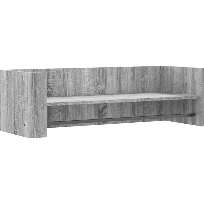 Estante de pared de madera compuesta gris sonoma 100x35x30,5 cm - comfortxl