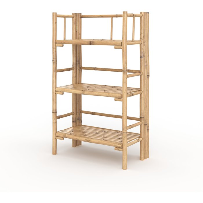 Estante rectangular plegable de bambú - bami