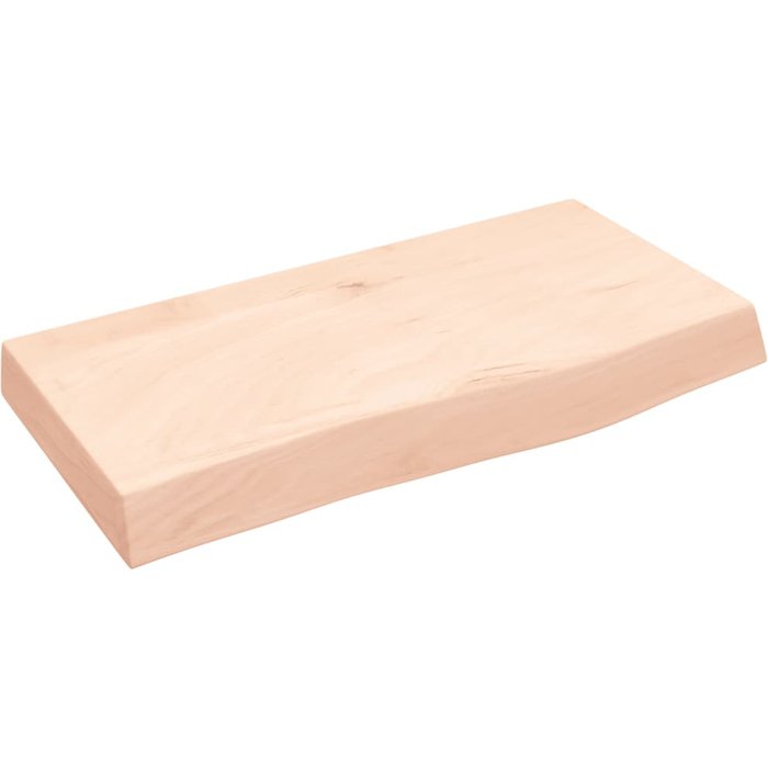 Estante de pared 60x30x(2-6) cm madera maciza de roble sin tratar