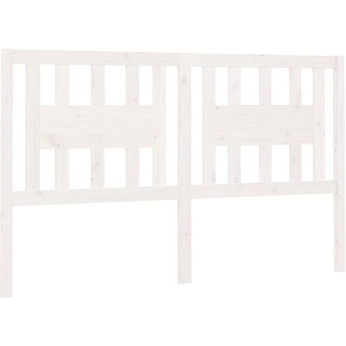 Cabecero madera maciza de pino blanco 146x4x100 cm - comfortxl