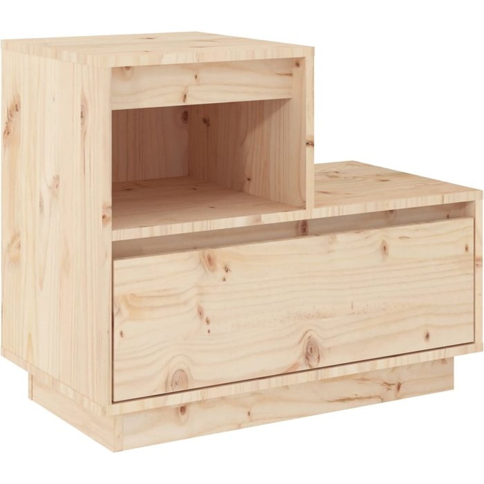 Mesita de noche madera maciza de pino 60x34x51 cm - comfortxl