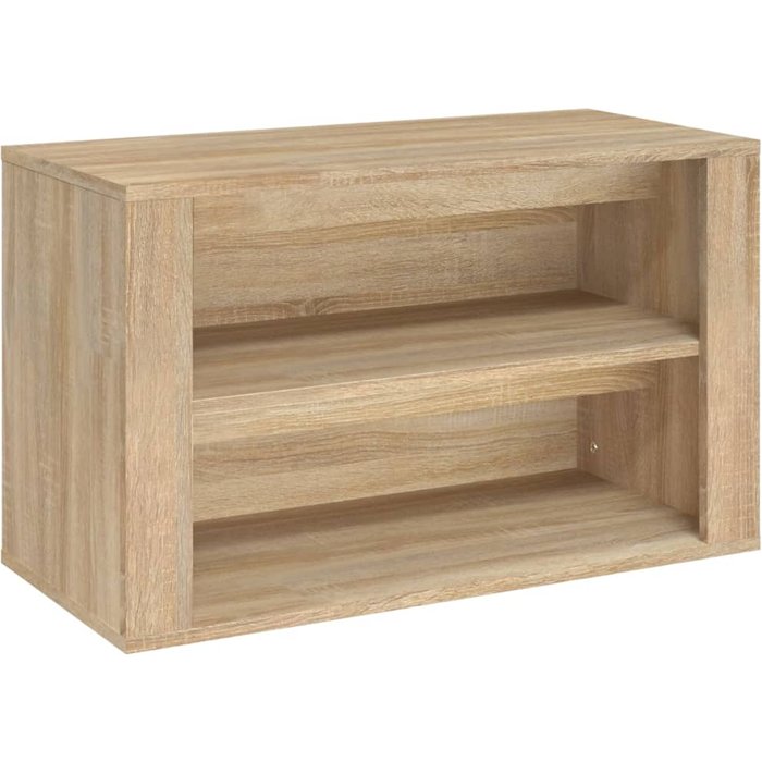 Mueble zapatero madera contrachapada roble sonoma 75x35x45 cm - comfortxl