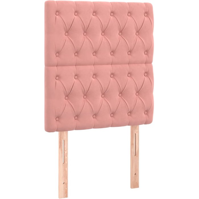 Cabeceros 2 unidades de terciopelo rosa 80x7x78/88 cm - comfortxl