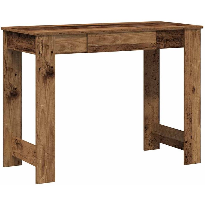 Escritorio de madera de ingeniería envejecida 100x45x75 cm - comfortxl