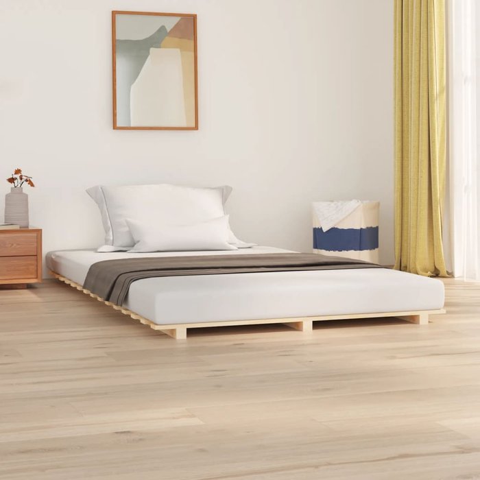 Estructura de cama 120x190 cm madera maciza de pino